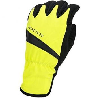 Guantes Largos Impermeables para Ciclismo Todo Clima SealSkinz, Amarillo, Talla Mediana