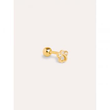 Pendiente Mini Paw de Plata bañado en Oro
