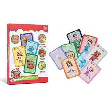 COCOMELON - Juegos de cartas - 36 Cartas de juego - Memoria y Coordinación para Niños y Niñas - Aprendizaje - Mayores de 18 meses - RMS