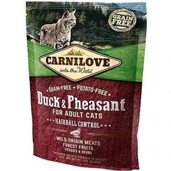 Carnilove Carnilove Duck Pheasant Adult Hairball Comida Deshidratada Para Gato 400 Gr - Paquete de 7 x 57.14 gr - Total: 400 gr