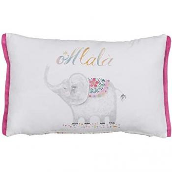 Cojín Infantil Elefante Rosa 100% Algodón 45 x 30 cm