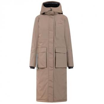 Didriksons Leya Women's Long Relaxed Fit Parka in Mocha Brown