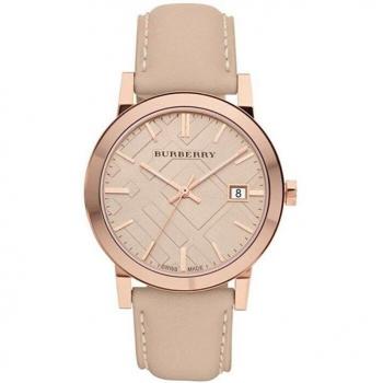 Burberry Women's Watch BU9014 with Tan Dial and Leather Strap