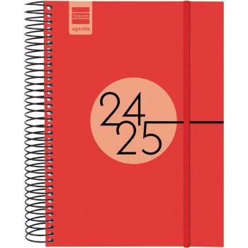 Agenda Escolar Espir 2024-2025 Rojo Catalán - Formato Diario 1 Día Página