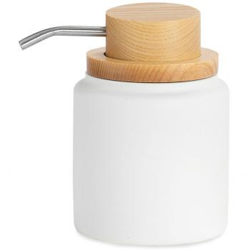 Dispensador de Jabón Andrea House ba22084 Poliresina Fresno Blanco 300 ml