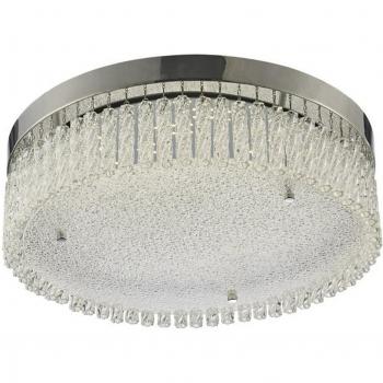 Lámpara de techo redonda grande Aiden 21W 1900lm LED 4200K cromo pulido / cristal