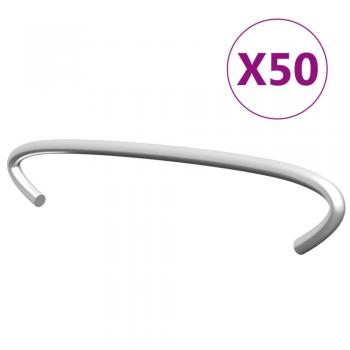 vidaXL Gabion Hooks 50 pcs Galvanised Steel 10 cm