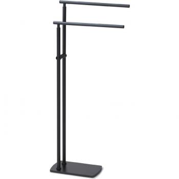 Toallero de pie Florida Gedy - Color negro mate, diseño moderno, estructura resistente, ideal para baños contemporáneos