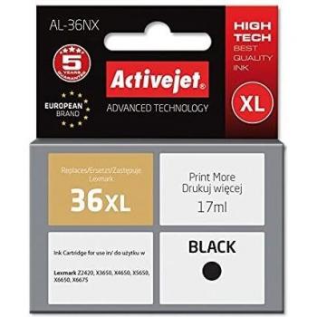 Cartucho de Tinta Compatible Activejet AL-36NX Negro 17 ml para Lexmark 36XL
