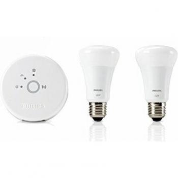 Philips Hue Hue Lux LED Personal Wireless Lighting E27 Bombilla, 9 W, 6.2x6.2x11 cm, 2 Unidades