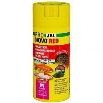 JBL Pronovo Grano M - Pienso base en gránulos para peces de colores de 8 a 20 cm, formato 250 ml con dosificador Click
