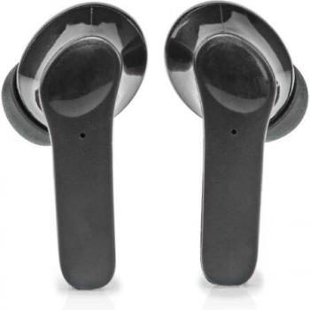Auriculares Inalámbricos Nedis HPBT5060BK Bluetooth con Cancelación Activa de Ruido, Micrófono Integrado, Estuche de Carga USB-C y Control Táctil - Negro