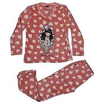 SANTORO Pijama Manga Larga Calentito Love Heart para Niña