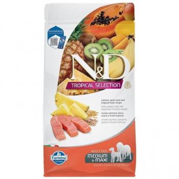 Farmina N&D Dog Tropical Selection Med Maxi Salmon 2Kg - Alimento completo para perros adultos, formulado con salmón como fuente principal de proteínas, sin cereales, con ingredientes naturales y ricos en omega-3 y omega-6