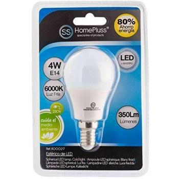 Lampara esferica led e14 4w 6000k de 12 unidades
