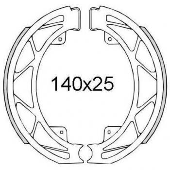 Zapatas de Freno Traseras Ferodo para Scooter Aprilia 125 SR (1999-2002) Ø140x25mm