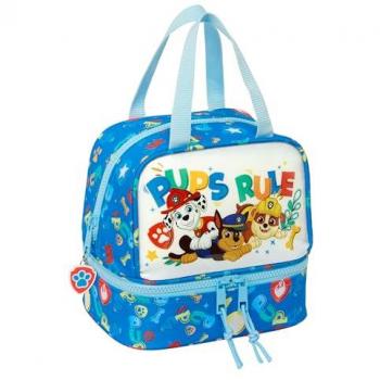 Portameriendas Paw Patrol Pups Rule Azul, 20x20x15 cm, Alta Calidad y Resistencia para Merienda y Desayuno