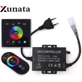Controlador Remoto Táctil Dimmer RF 1000W US 110V / 1500W EU AU UK 220V para Tiras LED Neon 5050 2835