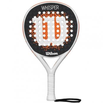 Wilson Whisper Paddle RKT WHOR - Pala de pádel, Color Blanco/Naranja, Talla única