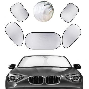 6 Piezas Protector de parabrisas para el sol de automóvil con bolsa gratis - Fácil de usar y doblar