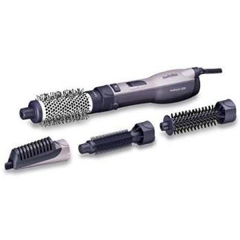 BaByliss AS121E - Cepillo de aire moldeador de pelo con 4 cabezales, 1200 W secado rápido, función iónica, 3 velocidades y aire frío, seca, peina, moldea y alisa