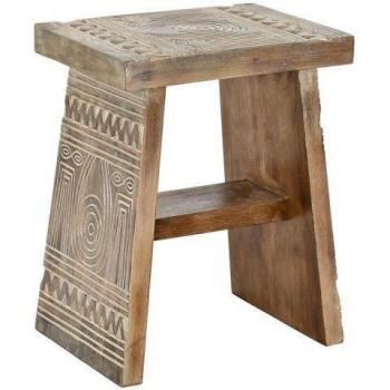 Mesa auxiliar DKD Home Decor Blanco Natural 40 x 30 x 50 cm