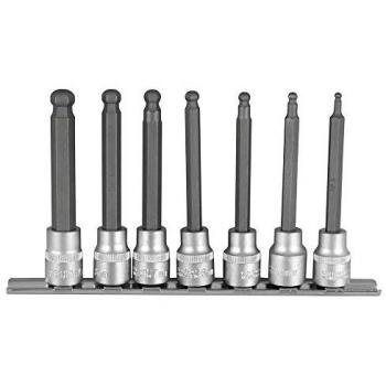 JBM 50982 Juego de puntas de bola - Juego de puntas de bola, incluye varias puntas con diseño en forma de bola, fabricadas en acero al carbono, adecuadas para tornillos y tuercas, ideal para trabajos