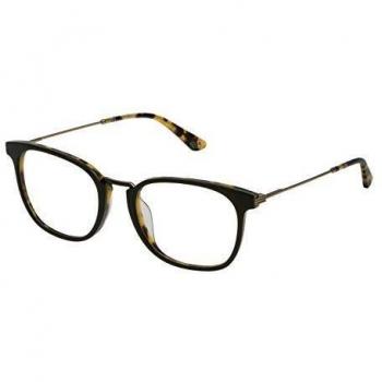 Police VPL6865106E3 Gafas, Shiny Green/Havana, 51/20/145 para Hombre