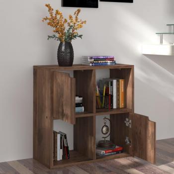 Librería Estantería Smoke Oak 60x27,5x59,5 cm Madera multicapa Aglomerado Roble Ahumado Vidaxl Marrón