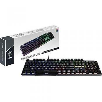 Teclado Gaming MSI Vigor GK50 Elite USB Retroiluminado RGB QWERTZ Alemán con Switches Kailh Box White