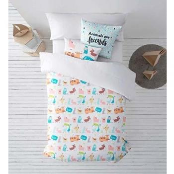 RIPSHOP - Funda nórdica de algodón - Cama de 105 x 190/200 cm - Artista ilustrador Polar Valencia| Animales