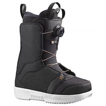 Salomon Pearl BOA 2024 Botas Snowboard mujer, talla 38,5, colores: negro, blanco y dorado