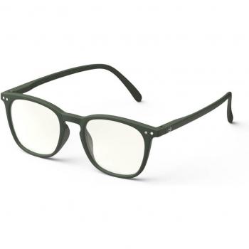 Gafas de luz azul Izipizi #E forma trapecio kaki, modelo SCREC25, gafas recetadas para hombre en color verde