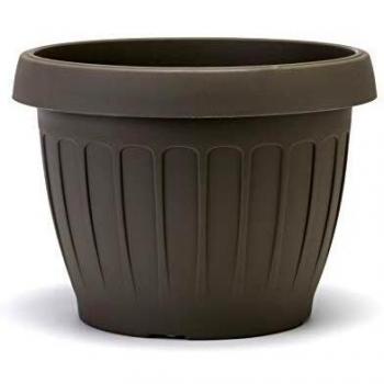 Maceta redonda Terra de plástico - Cappuccino - 25 cm - 5.7L