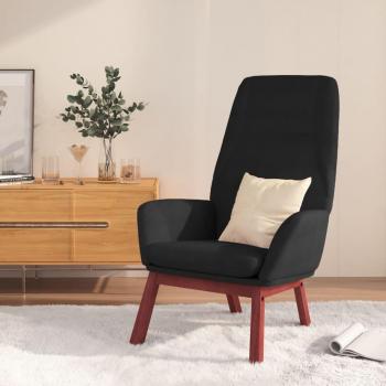 Sillón de relax de tela negro vidaXL, tapizado en tela negra, diseño ergonómico, reposabrazos acolchados, reclinable, estructura robusta y duradera