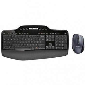 Logitech MK710 Performance Wireless Keyboard and Mouse Combo, AZERTY French Layout, Black (920-002425)