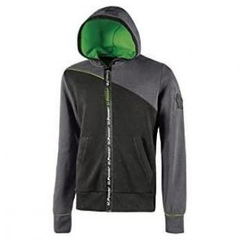 Sudadera con Cremallera U.POWER Jupiter Gris Asfalto TG XXL