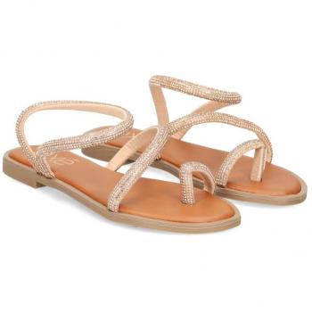 Sandalias Abiertas Mujer Oro