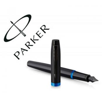 Pluma Estilográfica Parker I.M. Vibrant Blue Ring Plumin F en Estuche de Regalo