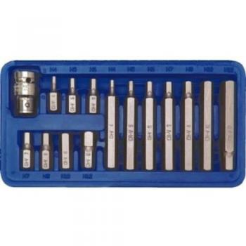 Destornillador hexagonal VOREL 66720 con conjunto de 15 piezas de bits H4-H12