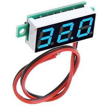 ZHOUMO 2,5 V CC - 30 V 2 cables Mini voltímetro digital medidor de voltaje pantalla LED piezas electrónicas