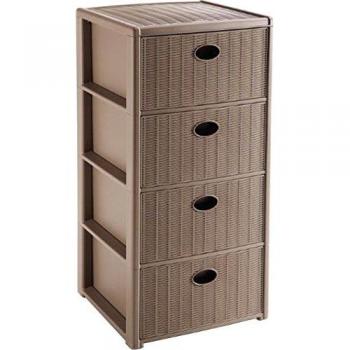 Cajonera Elegance 4 Cajones Tortora 40x40xh80 cm