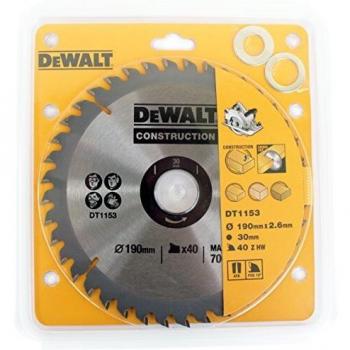 Dewalt DT1153-QZ - Hoja de sierra circular s30 190 x 30mm 40d atb +10