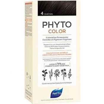 Phyto Permanent Hair Color Kit 4 Chestnut - Ammonia-Free Botanical Formula