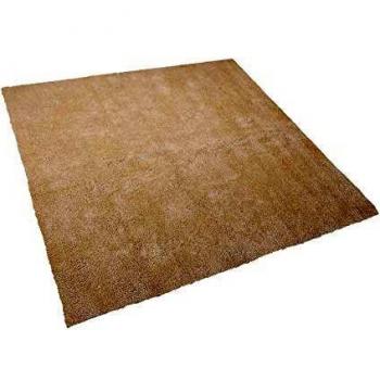 Alfombra Shaggy Beige Claro 200 x 200 cm Moderna Cuadrada de Pelo Largo y Alta Densidad