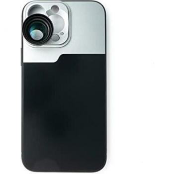 SYSTEM-S Zoom Lente 3X Tele Lente Filtro con Funda Negro para iPhone 13 Pro MAX