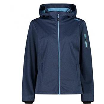 CMP Women's Waterproof Hooded Softshell Jacket - Blue - Size 40