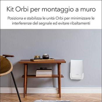 NETGEAR RBKWM - Soporte de Montaje en Pared Orbi Compatible con el Router Orbi WiFi y los satélites, RBK50, RBK752, RBK852, RBK853 y más, 1 Unidad