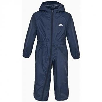 Trespass Button - Traje de Lluvia para niños, Color Azul Marino, Talla 3/4 años