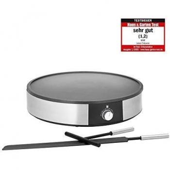 WMF Lono Creperie - Máquina para hacer crepes con espátula y distribuidor de masa, 1600 W, diámetro de 33 cm, antiadherente